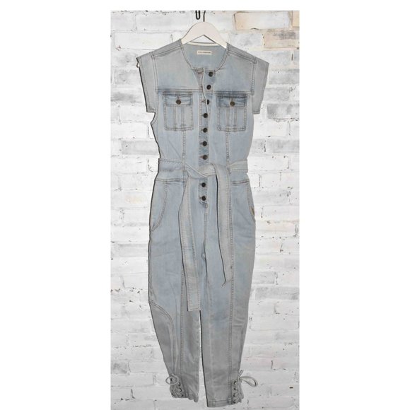 NWOT Ulla Johnson Adair Denim Jumpsuit Size 2